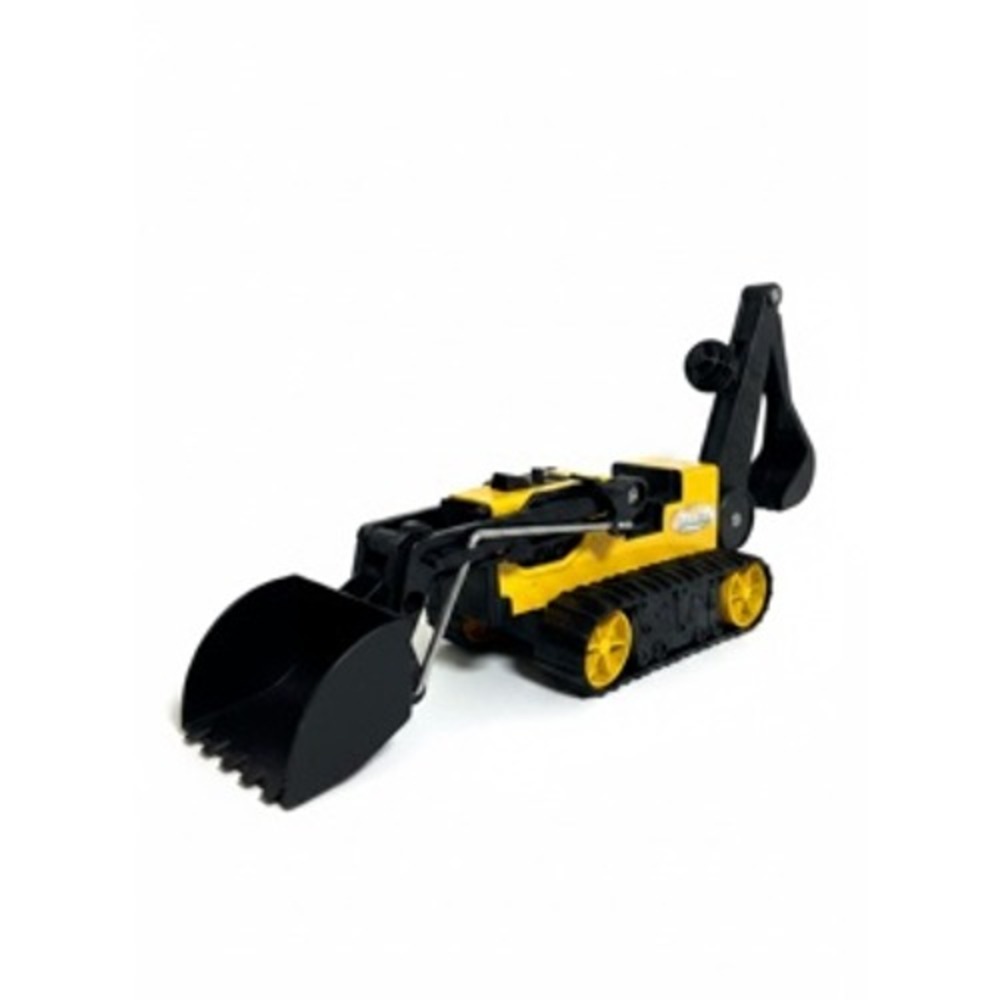 Vintage Tonka Mighty Backhoe Excavator Loader Yellow‎ Black Pressed Steel Toy
